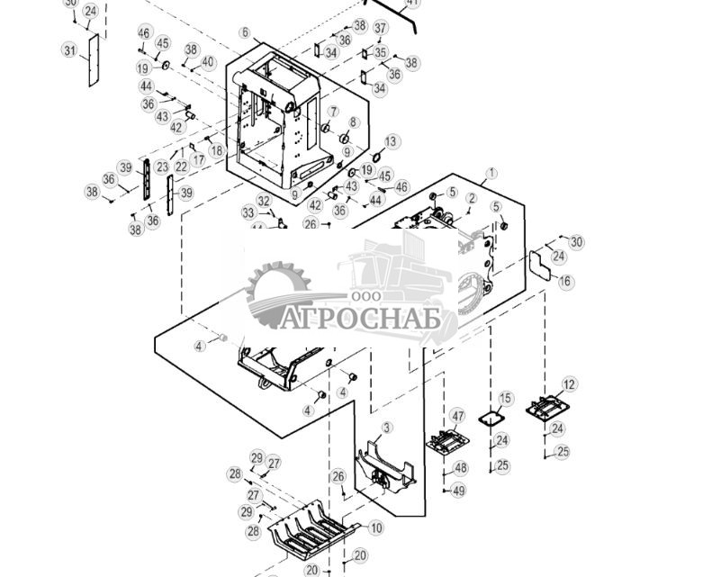 Рама шасси и нижние ограждения, устройство подачи угля - ST935403 151.jpg